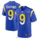 ropa NFL los angeles rams matthew stafford nike camiseta del juego royal player hombres 20DRH3300