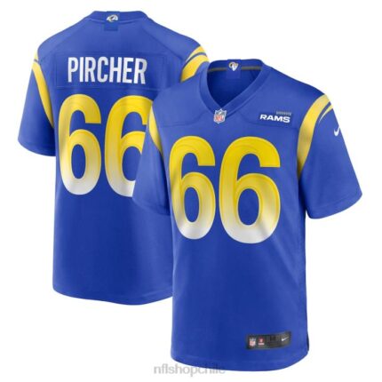 ropa NFL los angeles rams max pircher nike camiseta royal game hombres 20DRH4090