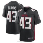 ropa NFL matt hankins atlanta falcons nike camiseta negra del jugador del juego hombres 20DRH4497