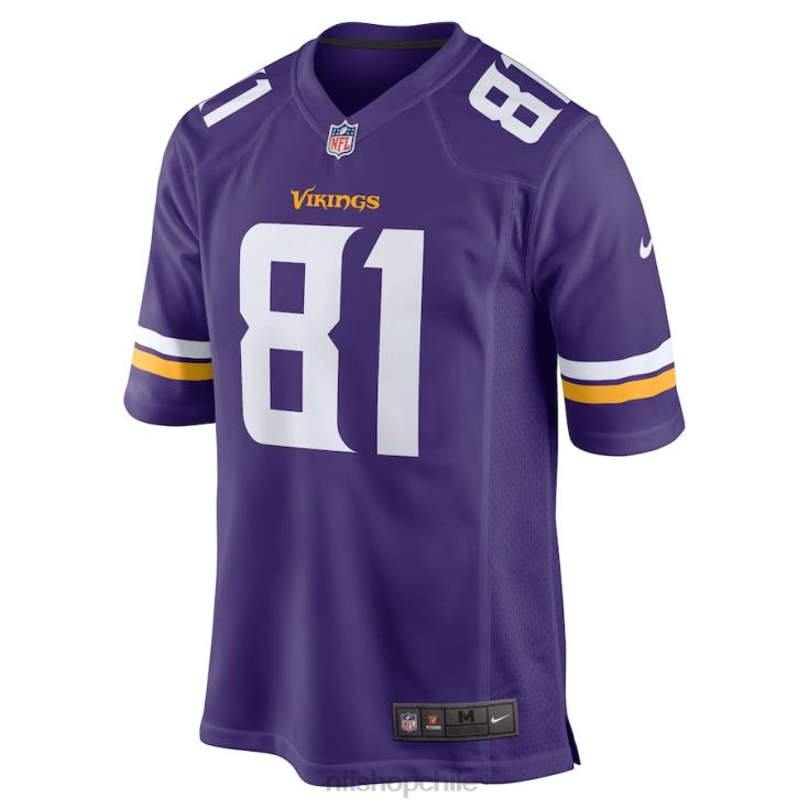 ropa NFL minnesota vikings bisi johnson nike camiseta de juego morada hombres 20DRH4937 - Image 2