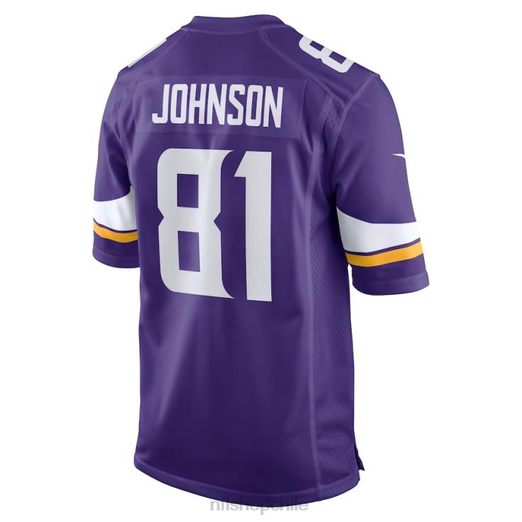 ropa NFL minnesota vikings bisi johnson nike camiseta de juego morada hombres 20DRH4937 - Image 3