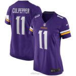 ropa NFL minnesota vikings daunte culpepper nike púrpura juego camiseta de jugador retirado mujer 20DRH5215