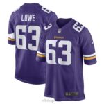 ropa NFL minnesota vikings vederian lowe nike camiseta de jugador púrpura hombres 20DRH6907