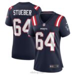 ropa NFL New England Patriots Andrew Stueber camiseta Nike azul marino Game Player mujer 20DRH5138