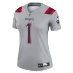 ropa NFL New England Patriots Cam Newton Nike camiseta gris leyenda invertida mujer 20DRH4950 - Image 2