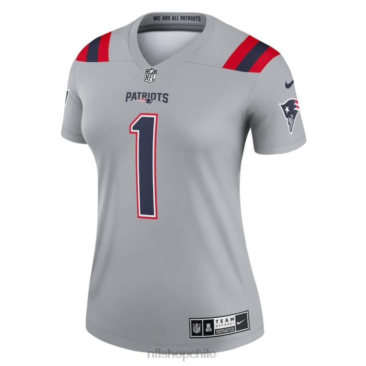 ropa NFL New England Patriots Cam Newton Nike camiseta gris leyenda invertida mujer 20DRH4950 - Image 2
