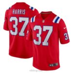 ropa NFL New England Patriots Damien Harris camiseta roja de juego alternativo Nike hombres 20DRH2165