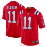 ropa NFL New England Patriots Drew Bledsoe Nike Camiseta roja de juego alternativo de jugador retirado hombres 20DRH2565