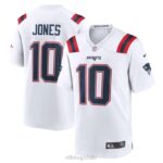ropa NFL New England Patriots Mac Jones Nike camiseta blanca de jugador hombres 20DRH937