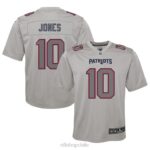 ropa NFL New England Patriots Mac Jones Nike Gris Atmósfera Moda Juego Jersey juventud 20DRH4237