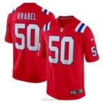 ropa NFL New England Patriots Mike Vrabel Nike camiseta roja de juego alternativo de jugador retirado hombres 20DRH4157