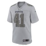 ropa NFL new orleans saints alvin kamara nike gris atmósfera moda juego camiseta hombres 20DRH758 - Image 2