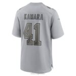 ropa NFL new orleans saints alvin kamara nike gris atmósfera moda juego camiseta hombres 20DRH758 - Image 3