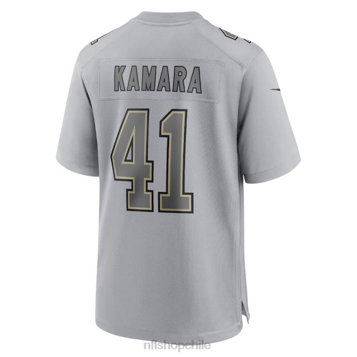 ropa NFL new orleans saints alvin kamara nike gris atmósfera moda juego camiseta hombres 20DRH758 - Image 3