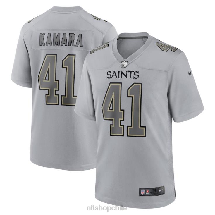 ropa NFL new orleans saints alvin kamara nike gris atmósfera moda juego camiseta hombres 20DRH758 - Image 1