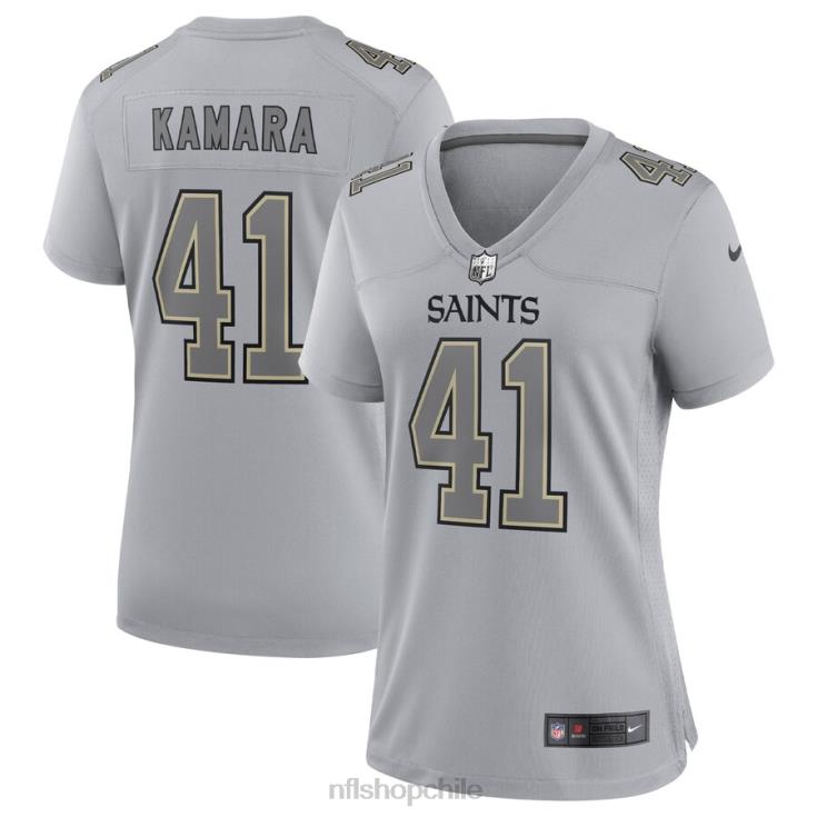 ropa NFL new orleans saints alvin kamara nike gris atmósfera moda juego camiseta mujer 20DRH1178 - Image 1