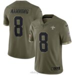 ropa NFL new orleans saints archie manning nike oliva 2022 saludo al servicio jugador retirado camiseta limitada hombres 20DRH2905