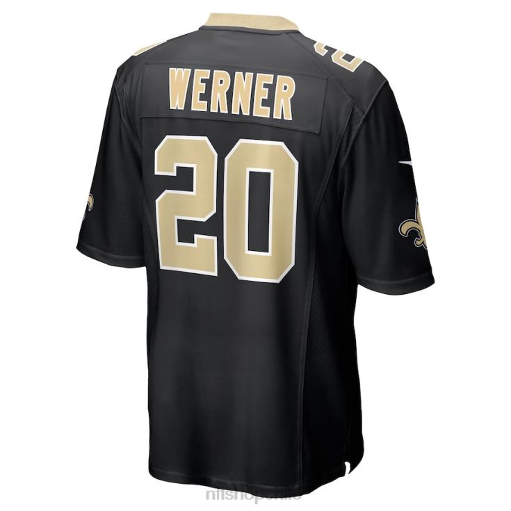 ropa NFL New Orleans Saints Pete Werner Nike camiseta negra del juego hombres 20DRH1714 - Image 3