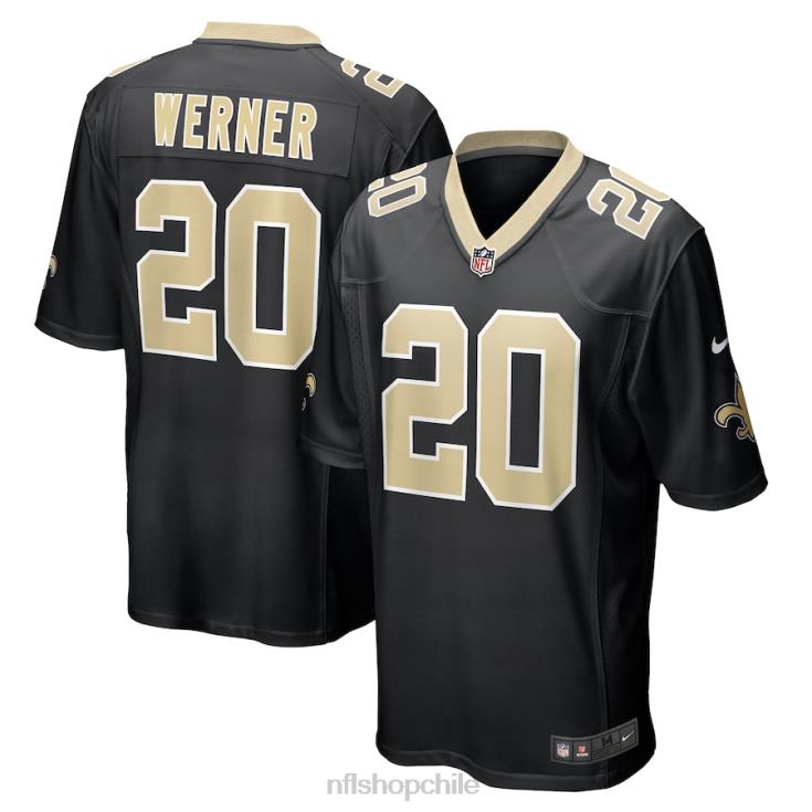 ropa NFL New Orleans Saints Pete Werner Nike camiseta negra del juego hombres 20DRH1714 - Image 1
