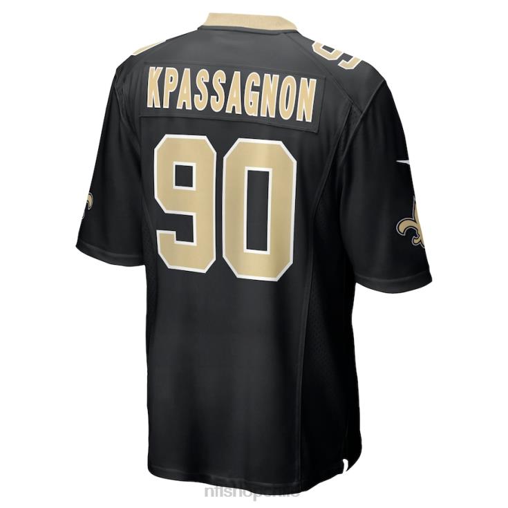 ropa NFL new orleans saints tanoh kpassagnon nike camiseta negra del juego hombres 20DRH5717 - Image 3
