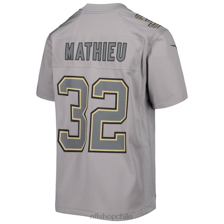 ropa NFL New Orleans Saints Tyrann Mathieu Nike camiseta gris atmósfera del juego juventud 20DRH3881 - Image 3
