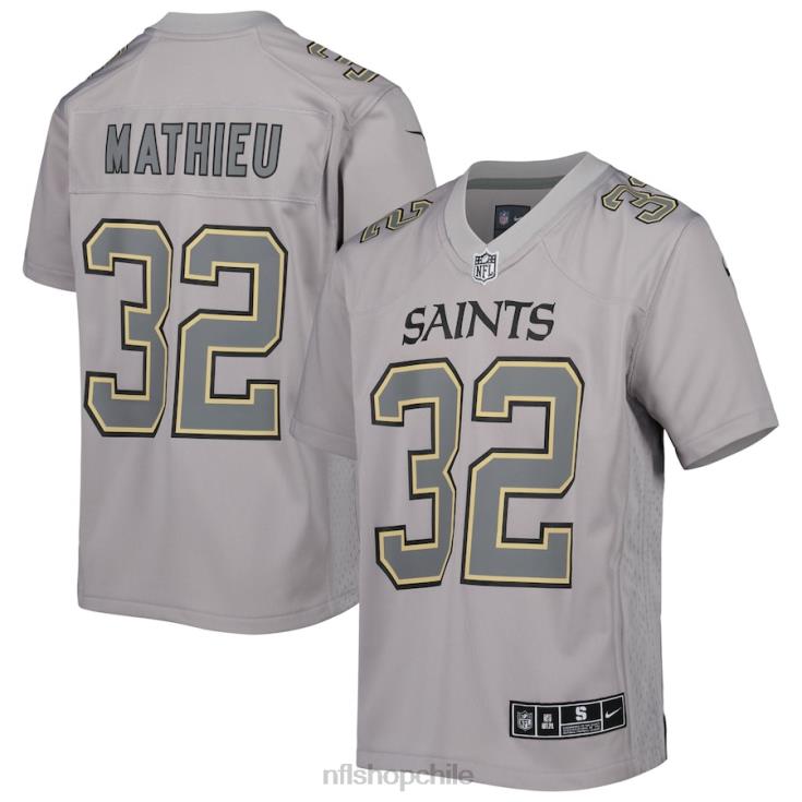 ropa NFL New Orleans Saints Tyrann Mathieu Nike camiseta gris atmósfera del juego juventud 20DRH3881 - Image 1