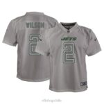 ropa NFL New York Jets zach wilson camiseta nike gris atmósfera juego juventud 20DRH4988