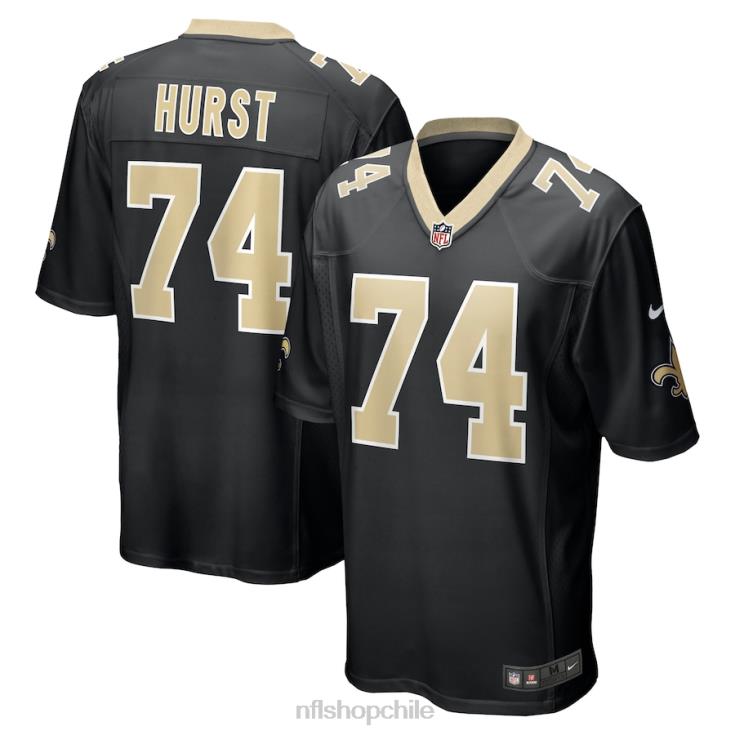 ropa NFL nueva orleans saints james hurst nike camiseta negra del juego hombres 20DRH5534 - Image 1