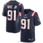 ropa NFL Patriotas de Nueva Inglaterra Deatrich Wise Jr. camiseta nike azul marino hombres 20DRH4893