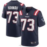 ropa NFL Patriotas de Nueva Inglaterra John Hannah Nike azul marino juego camiseta de jugador retirado hombres 20DRH3405