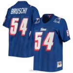 ropa NFL Patriotas de Nueva Inglaterra Tedy Bruschi Mitchell & Ness Royal Legacy réplica de camiseta de jugador mujer 20DRH1863