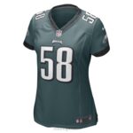ropa NFL Philadelphia Eagles Kyron Johnson Nike Camiseta de jugador de juego verde medianoche mujer 20DRH5707 - Image 2