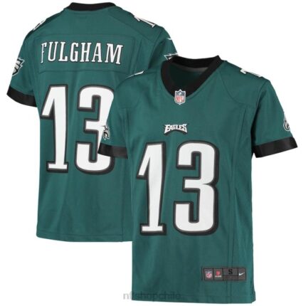 ropa NFL Philadelphia Eagles Travis Fulgham Nike Camiseta de juego verde medianoche juventud 20DRH2363