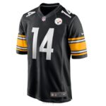 ropa NFL pittsburgh steelers george pickens nike camiseta negra del jugador del juego hombres 20DRH135 - Image 2