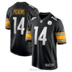 ropa NFL pittsburgh steelers george pickens nike camiseta negra del jugador del juego hombres 20DRH135