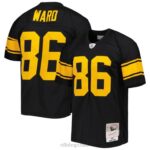ropa NFL pittsburgh steelers hines ward mitchell & ness camiseta réplica heredada alternativa negra 2008 hombres 20DRH2790