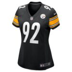 ropa NFL pittsburgh steelers james harrison nike camiseta de juego retirada negra mujer 20DRH3387 - Image 2