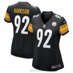 ropa NFL pittsburgh steelers james harrison nike camiseta de juego retirada negra mujer 20DRH3387