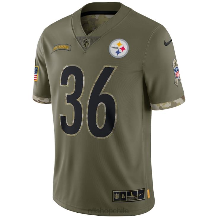 ropa NFL pittsburgh steelers jerome bettis nike oliva 2022 saludo al servicio jugador retirado camiseta limitada hombres 20DRH1160 - Image 2