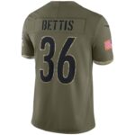ropa NFL pittsburgh steelers jerome bettis nike oliva 2022 saludo al servicio jugador retirado camiseta limitada hombres 20DRH1160 - Image 3