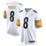 ropa NFL pittsburgh steelers kenny pickett nike camiseta blanca jugador juego hombres 20DRH130