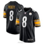 ropa NFL pittsburgh steelers kenny pickett nike camiseta negra del juego del jugador hombres 20DRH40