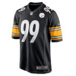 ropa NFL pittsburgh steelers larry ogunjobi nike camiseta negra del jugador del juego hombres 20DRH4546 - Image 2