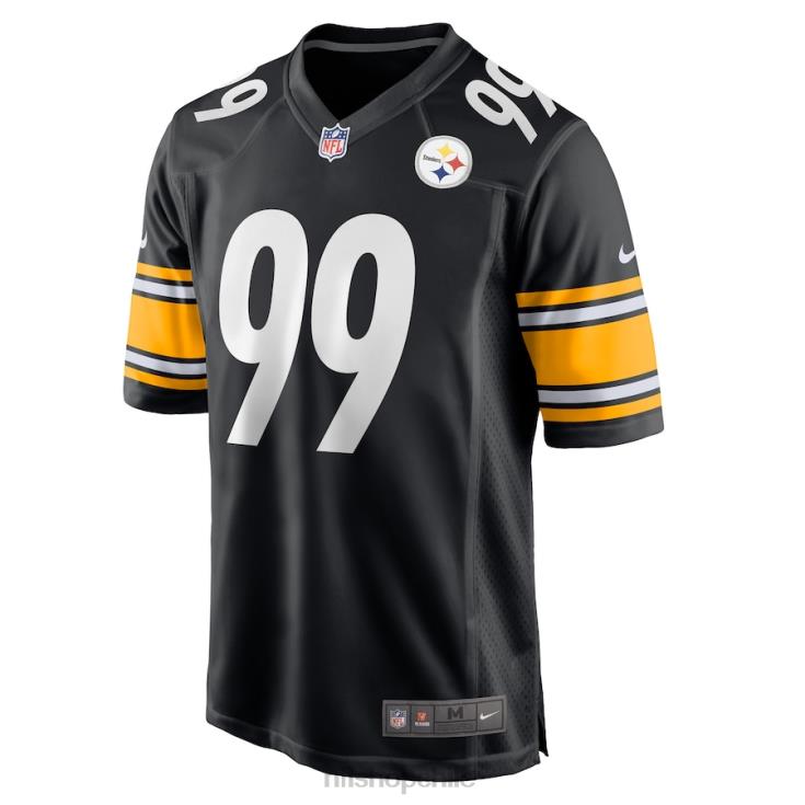 ropa NFL pittsburgh steelers larry ogunjobi nike camiseta negra del jugador del juego hombres 20DRH4546 - Image 2