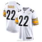 ropa NFL Pittsburgh Steelers Najee Harris Nike camiseta blanca del juego hombres 20DRH1318