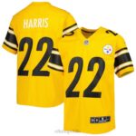 ropa NFL Pittsburgh Steelers Najee Harris Nike camiseta de juego invertida dorada juventud 20DRH3827