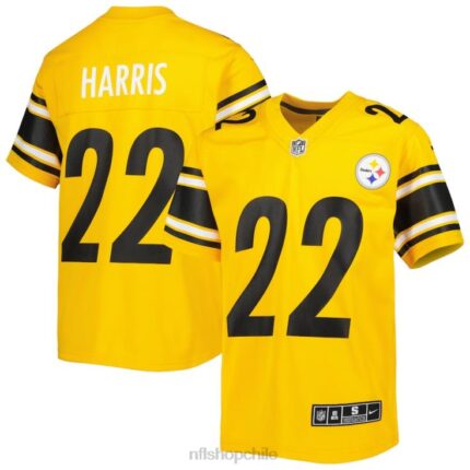 ropa NFL Pittsburgh Steelers Najee Harris Nike camiseta de juego invertida dorada juventud 20DRH3827