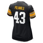 ropa NFL pittsburgh steelers troy polamalu nike camiseta negra de jugador retirado mujer 20DRH638 - Image 3