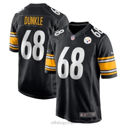 ropa NFL pittsburgh steelers william dunkle nike camiseta negra del jugador del juego hombres 20DRH6741