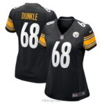 ropa NFL pittsburgh steelers william dunkle nike camiseta negra del jugador del juego mujer 20DRH5706